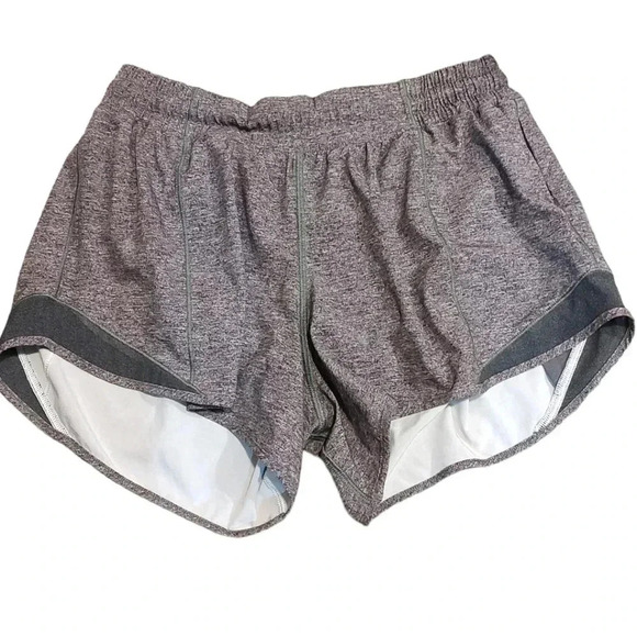 Lululemon Hotty Hot Short II *Long 4"Heather Lux Multi Black / Heathered Black - Picture 7 of 9